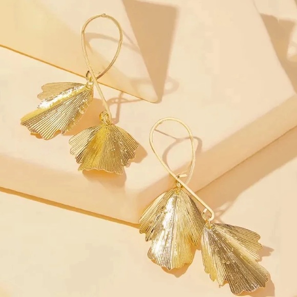 2 for $30-Boho Maple Leaf Golden Earrings - Picture 2 of 3